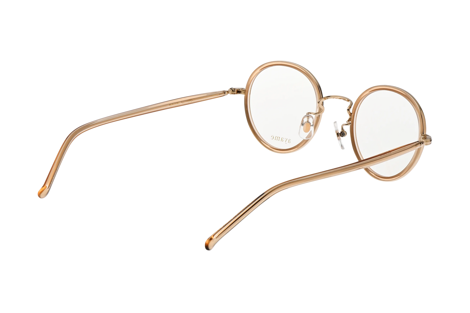 フォーカスメガネのライトプラウン斜め後ろ