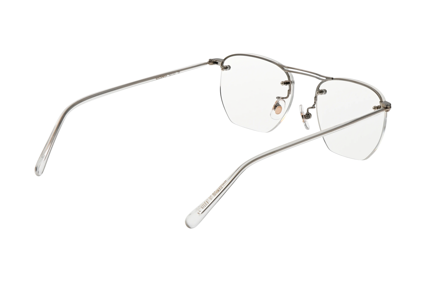 ハイウェイメガネのチタニウム斜め後ろ