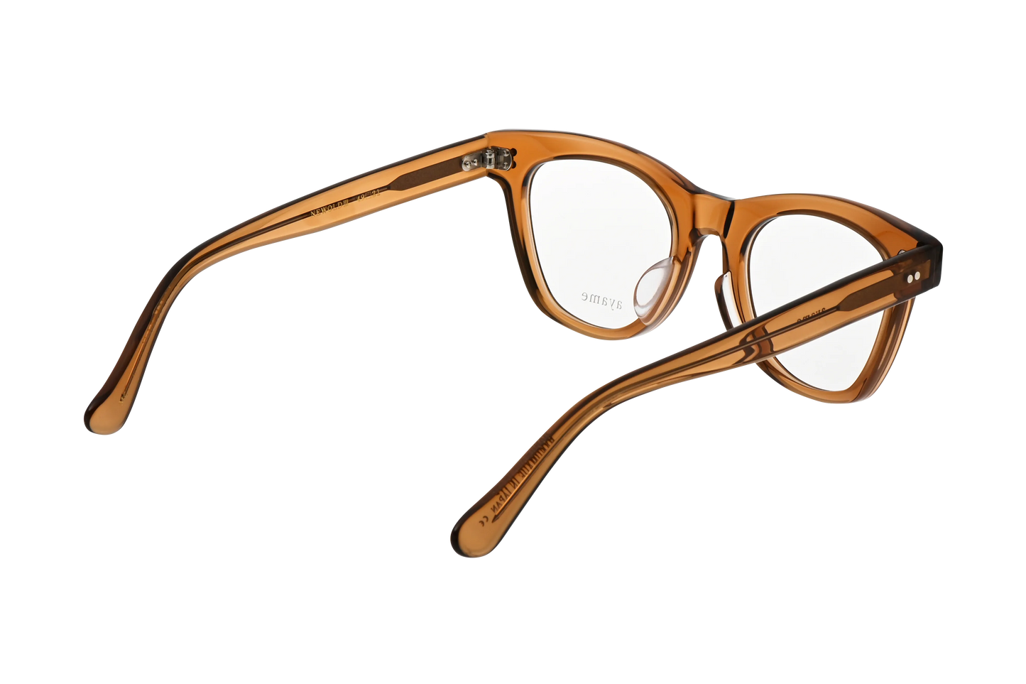 ニューオールドスリーメガネのモカ斜め後ろ