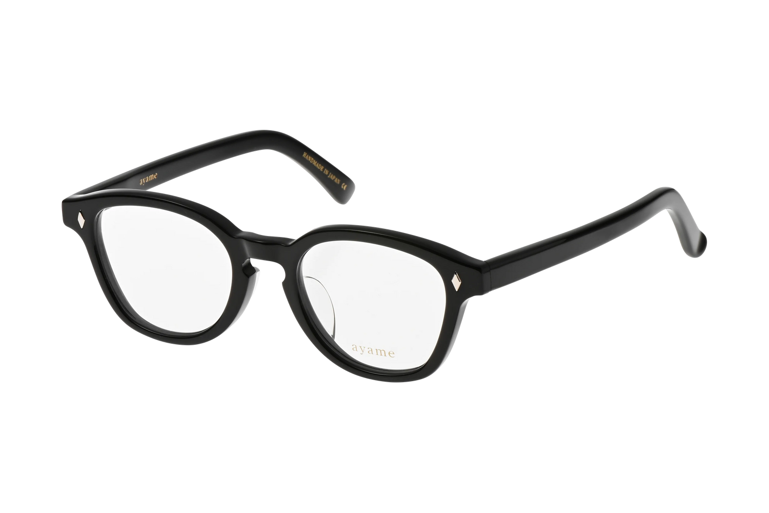 ウェリントン型のメガネのニューオールド46のブラック