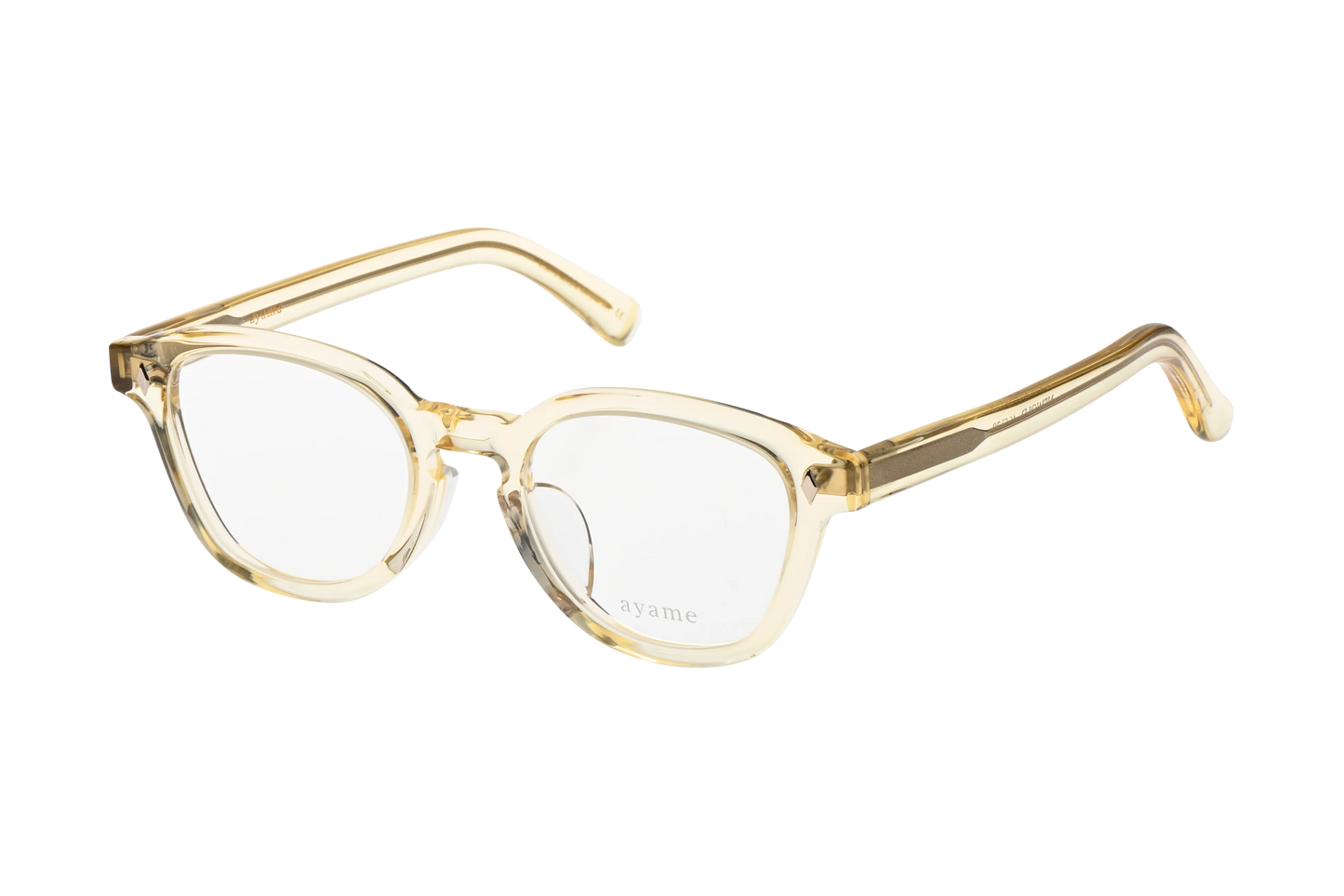 ウェリントン型メガネのニューオールド46のクリスタルゴールド